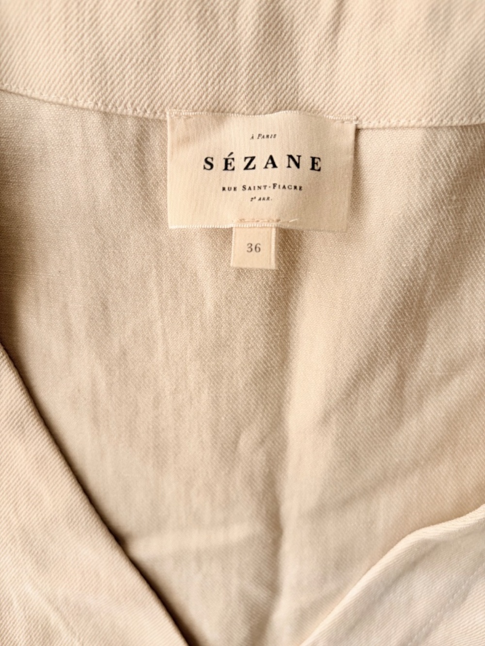 Sézane Nevi Blouse Cream Size 36 / US 4 | Short Sleeve - Picture 7 of 11